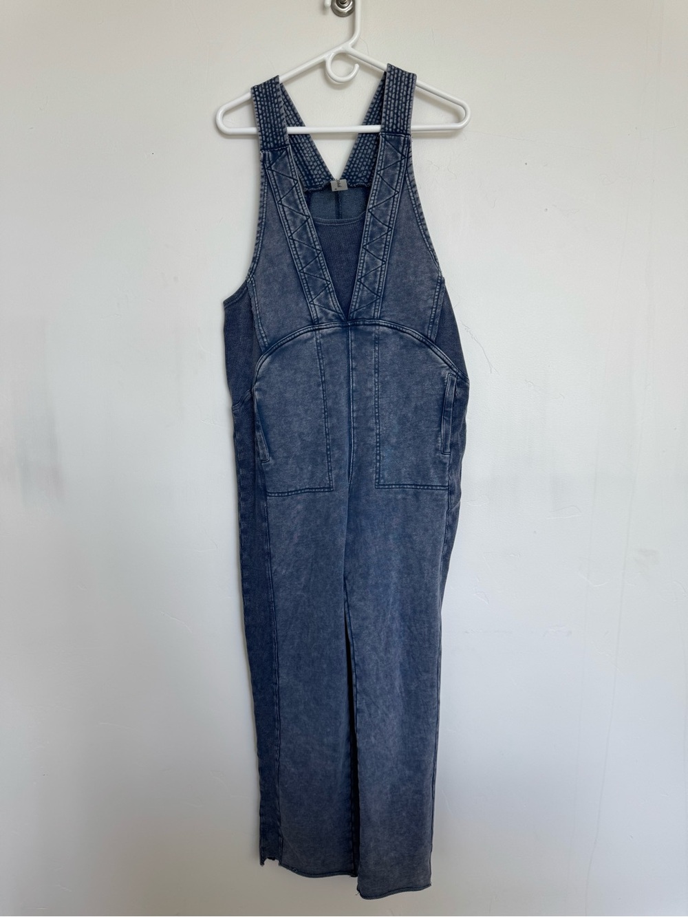 AS Revival Mineral Wash Knit Overalls / Jumpsuit – Blue – Size Small